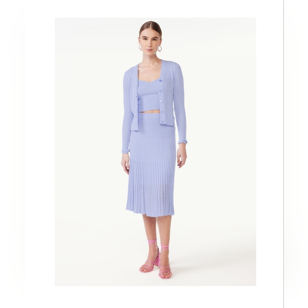 Scoop Women's Stripe Knit Midi Skirt